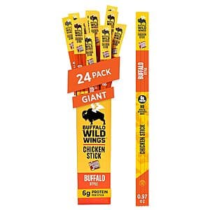 24-Pk 0.97-Oz Slim Jim Buffalo Wild Wings Smoked Chicken Sticks (Buffalo) $10.35 w/ S&S