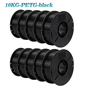 10kg 1.75mm KINGROON PETG 3D Printer Filament (Black) $50 + Free S&H