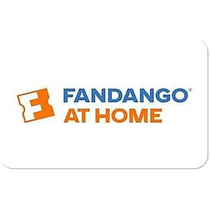 Gift Card Sale: $50 Fandango at Home or Fandango eGift Card $40 & More