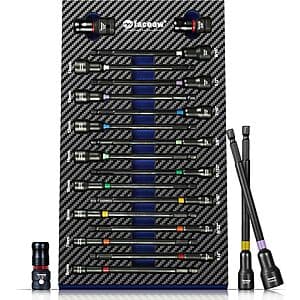 18-pc Facoow 6" Long Color-Coded Impact Nut Driver Set $16.80