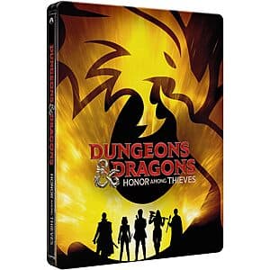 Steelbook Dungeons & Dragons: Honor Among Thieves (4K+Blu-ray+Digital) $21.75
