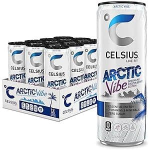 12-ct 12-oz CELSIUS ARCTIC VIBE Sugar Free Energy Drink (Sparkling Frozen Berry) $13.25 w/ S&S