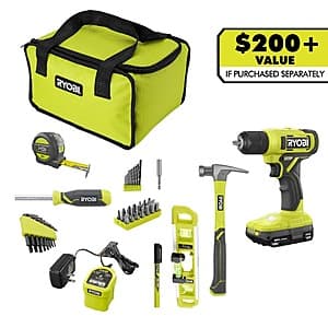Ryobi One+ 18V Cordless 3/8" Drill Kit w/ 1.5Ah Battery/Charger & Accessories $59 + Free S/H