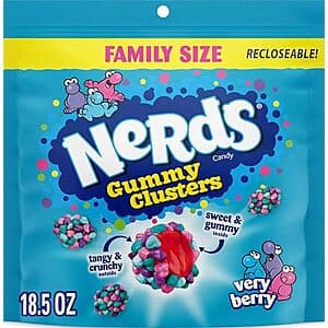 Assortment of colorful candy packages including Black Forest, Brach's, Ferrara, Funables, Laffy Taffy, Lemonhead, and Nerds brands.