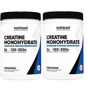 500g Nutricost Creatine Monohydrate Micronized Powder (Unflavored) 2 for $25.65 & More w/ Subscribe & Save
