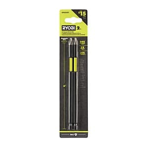 RYOBI Diamond Grit Impact Drive Bits: 3-Pc 3.5" or 2-Pc 6" $2.95 + Free Shipping