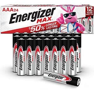 Select Accounts: 24-Ct Energizer MAX AAA Alkaline Batteries $6.75 w/ S&S