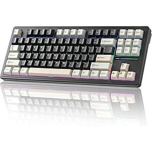 YUNZII YZ87 75% TKL Wireless Mechanical Keyboard w/ Gasket Mount (Linear Milk Switch) $34.80