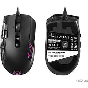 EVGA X15 Wired 20-Button MMO Gaming Mouse $12 + Free Shipping