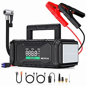 Nexpow 4000A Peak Car Battery Jump Starter w/ Air Compressor & PD 60W Charging $45 + Free Shipping