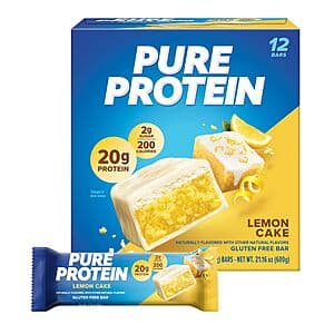 12-Pack 1.76-Oz Pure Protein Bars (Lemon Cake) $8.55 w/ Subscribe & Save
