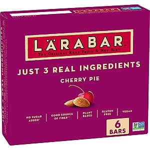 6-Count 1.7-Oz Larabar Gluten Free Vegan Fruit & Nut Bars (Cherry Pie) $2.20 w/ Subscribe & Save