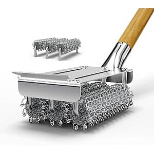 House Again Bristle-Free 304 SS Grill Brush & Scraper w/ Replacement Head $15