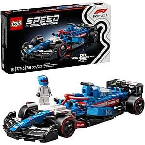 248-Pc LEGO Speed Champions: Visa Cash App VCARB 01 F1 Race Car Building Set $15.40