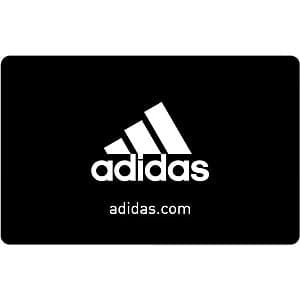 adidas eGift Card digital gift card offer with $35 denomination and promotional bonus reward details.