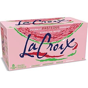 Select Accounts: 8-Pack 12-Oz LaCroix Sparkling Water Cans (Pasteque/ Watermelon) $2.25