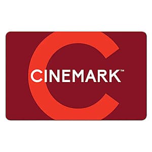 Cinemark Theatre Gift Cards (Email Delivery): $200 for $160 or $100 for $80