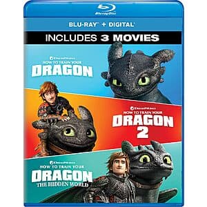 How to Train Your Dragon: 3-Movie Collection (Blu-ray + Digital) $9