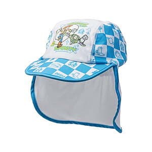 Blue toddler swim hat featuring Toy Story characters.