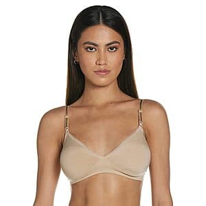Hanes Women's Wireless T-Shirt Bra w/ Convertible Straps (Nude) $7.25