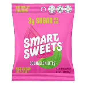 12-Pk 1.8-Oz SmartSweets Low Sugar Gummy Candy (Sourmelon Bites) $7.80 w/ S&S