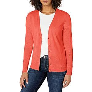 Amazon Essentials Women's Lightweight V-Neck Cardigan Sweater (Select Colors & Sizes) $8.45