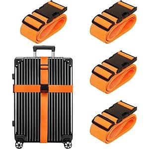4-pk Chelmon Heavy Duty TSA Approved Luggage Straps for Suitcases (various) from $6