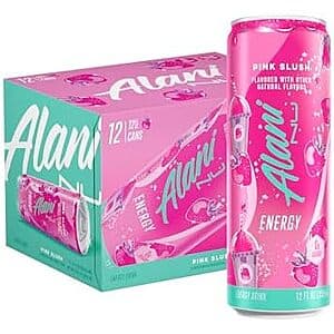 12-pk 12-oz Alani Nu Sugar Free Low Calorie Energy Drinks (Pink Slush) $15