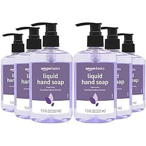 6-Pk 7.5-Oz Amazon Basics Liquid Hand Soap (Fresh Scent) $4.45 w/ S&S