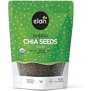 Select Accounts: 8.8-Oz Elan Organic Chia Seeds $2.25 w/ S&S