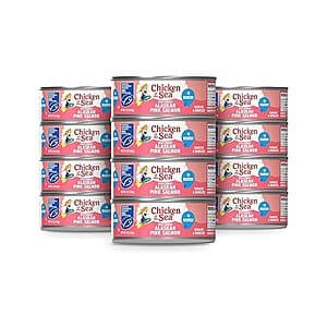 12-ct 5-oz Chicken of the Sea Alaskan Pink Canned Salmon in Water $14 w/ S&S