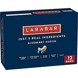 12-Count 1.6-Oz LARABAR Fruit & Nut Bars (Blueberry Muffin) $7.20 w/ Subscribe & Save