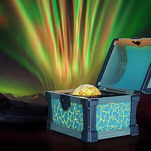 L LOHAS LED Treasure Chest Galaxy & Northern Lights Projector w/ Bluetooth Speaker $10
