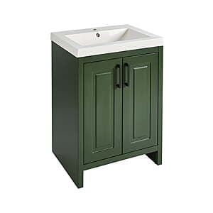 Better Homes & Gardens Bathroom Vanity w/ Sink Top (24.5" x 18.78", Green) $97.35 + Free Shipping