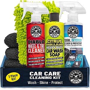 7-Piece Chemical Guys Interior & Exterior Car Wash Kit $28