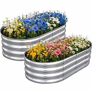 2-Pk 4'x2'x1' TATAANTY Galvanized Raised Garden Bed $32.40