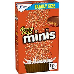 Select Accounts: 19.8-Oz Reese's Puffs Minis Chocolate Peanut Butter Cereal $2.65 w/ Subscribe & Save