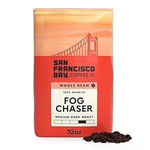 Select Accounts: 2-Lb San Francisco Bay Whole Bean Coffee (Fog Chaser) $14.25 w/ S&S