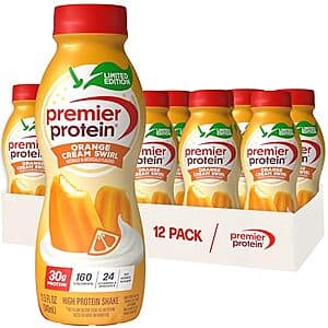 12-Pk 11.5-Oz Premier Protein Limited Edition Orange Cream Swirl Shake $18.90 w/ S&S