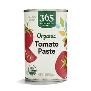 6-Oz 365 by Whole Foods Market Organic Tomato Paste $1