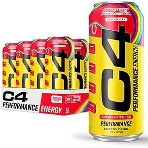 Select Accts: 12-Pk 16-Oz C4 Performance Energy Drink (Cosmic Rainbow) $12 w/ S&S