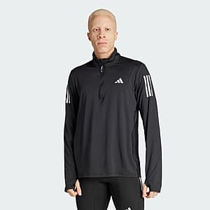 adidas Men's Own The Run Half-Zip Jacket (Black, S or 2XL) $20.40 & More + Free S&H