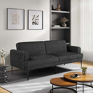 Serta Princeton Convertible Full-Size Sleeper Sofa (Black) $257 + Free S&H