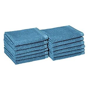 12-Pack 12" x 12" Amazon Basics Cotton Washcloths $5 + Free S/H w/ Prime