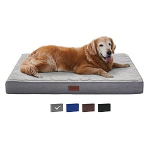 Ophanie Orthopedic Dog Bed w/ Washable Cover: Large (35" x 22") $18 & More