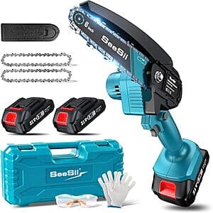 6" Seesii Mini Cordless Electric Hand Chainsaw w/ 2x 21V Batteries $26.40 + Free Shipping