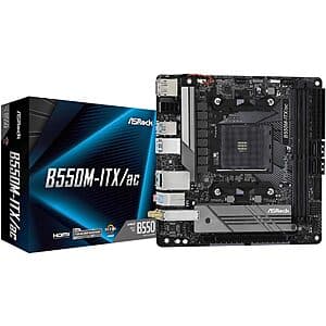 ASRock B550M-ITX/AC AMD AM4 Mini ITX Motherboard $90 + Free S&H