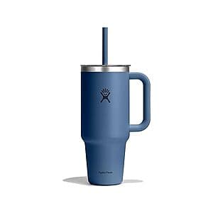 40-Oz Hydro Flask Travel Tumbler w/ Clear Lid (Harbor Blue) $20 + Free S&H w/ Prime