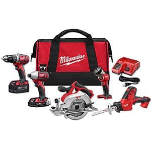 5-Tool Milwaukee M18 Lithium-Ion Cordless Combo Kit $299 + Free Shipping