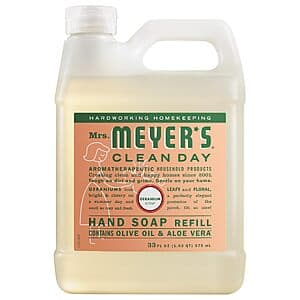 33-Oz Mrs. Meyer’s Clean Day Hand Soap Refill (Geranium) $6.10 w/ S&S